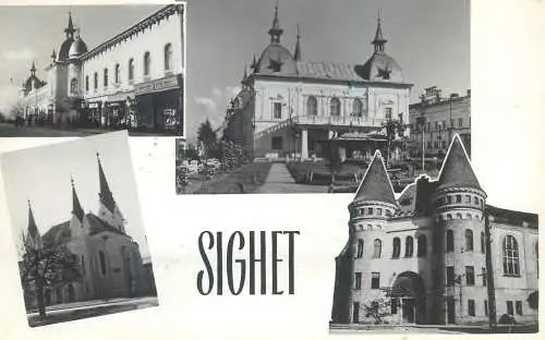 Romania postcard Sighet 1961 multi view
