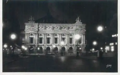 Paris by night Opera la nuit cpsm