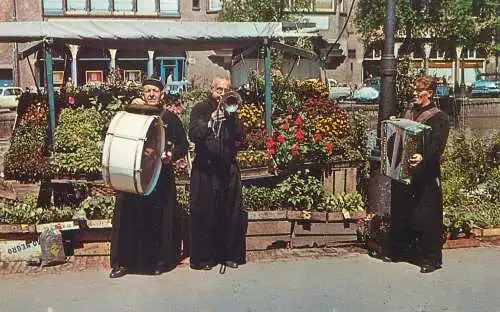 Amsterdam bloemenmarkt met Muzikanten