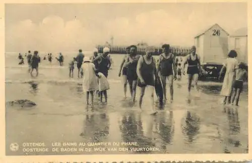 Oostende de baden in de wijk van den vuurtoren
