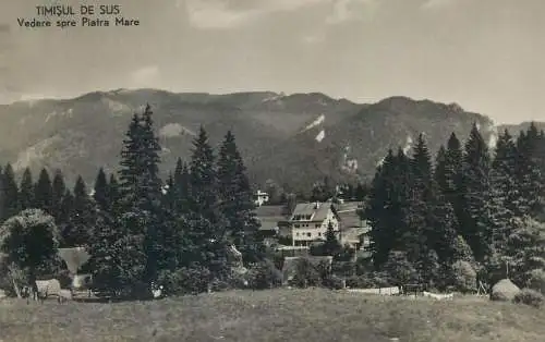 Romania postcard Timisul de Sus view to Piatra Mare 1961
