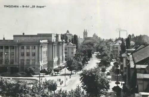 Romania postcard Timisoara city center view 1963