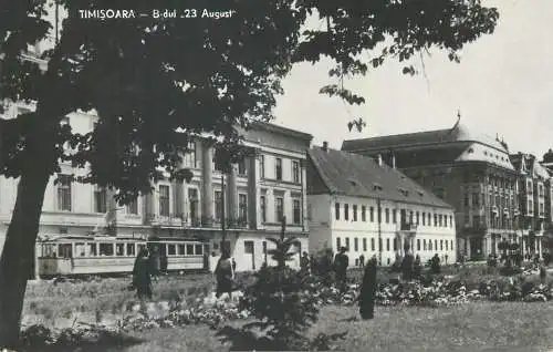 Romania postcard Timisoara city center view