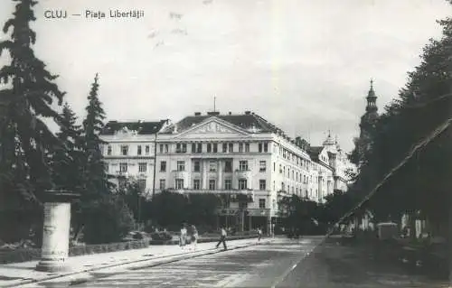 Romania postcard Cluj Liberty square 1959
