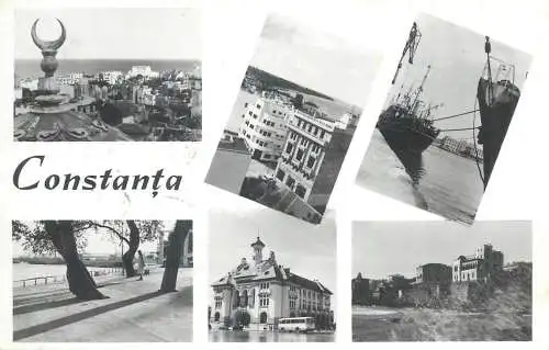 Romania postcard Black Sea Constanta multi view 1960
