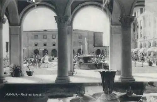 Romania postcard Black Sea beach terrace 1959