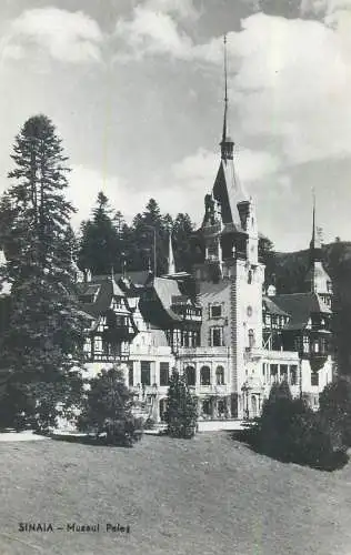 Romania postcard Sinaia Peles castle museum 1968