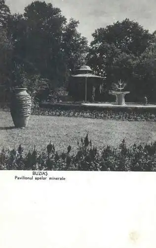 Romania postcard Buzias mineral waters pavillion 1959