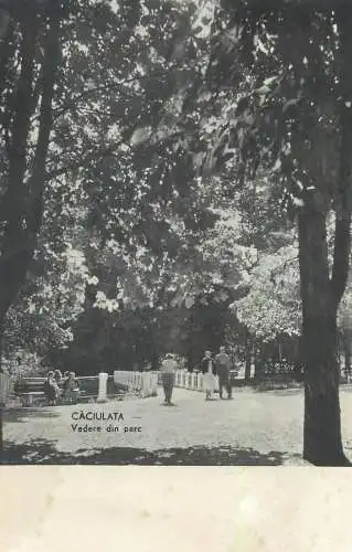 Romania postcard Caciulata park view 1959