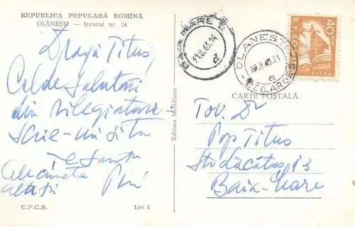 Romania postcard Olanesti mineral spring no 24 1963