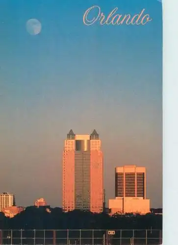 Postcard USA Orlando nocturnal view