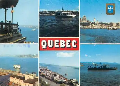Postcard Canada Quebec multi view
