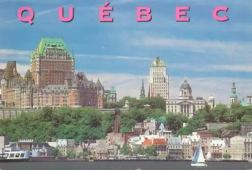 Postcard Canada Lower Quebec and Chateau Frontenac