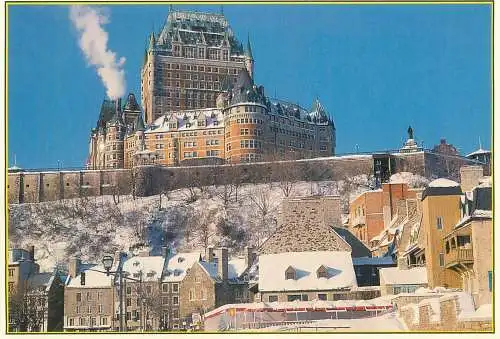 Postcard Canada Quebec Chateau Frontenac and the old lower town