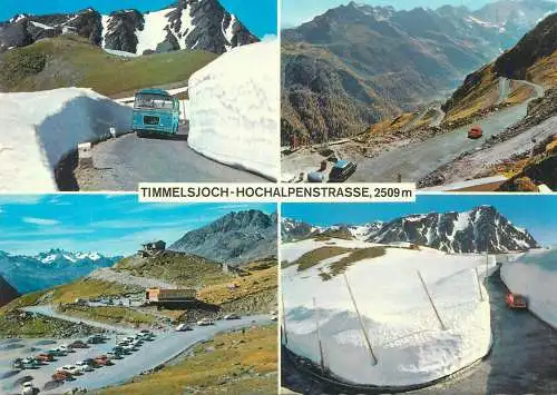 Postcard Austria Obergurgl Timmelsjoch-Hochalpenstrasse multi view