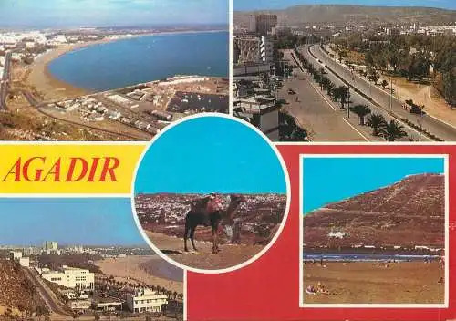 Postcard multi view Agadir Morocco