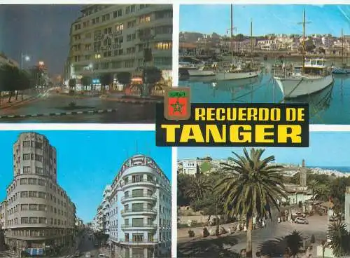 Postcard Morocco Tanger several aspects