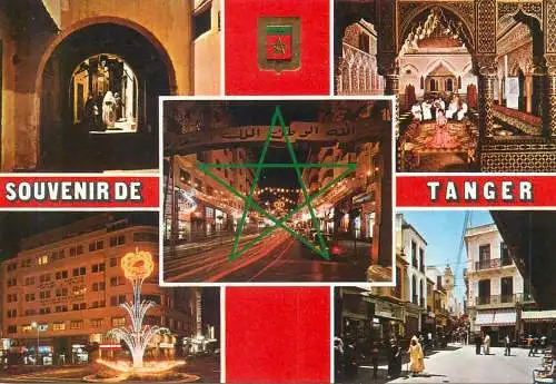 souvenir multi view Postcard Morocco Tanger