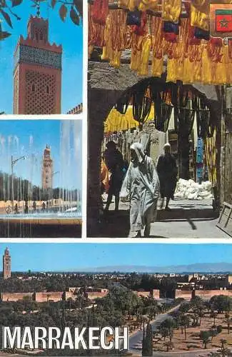Postcard Morocco Marrakech multi view