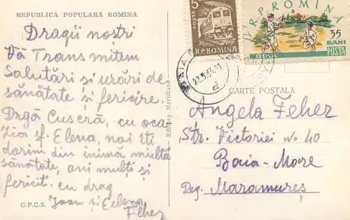 Romania postcard Covasna rest home 1963