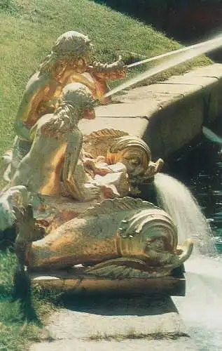 Russia postcard Petrodvorets The pool of the great cascade Sirens fountain