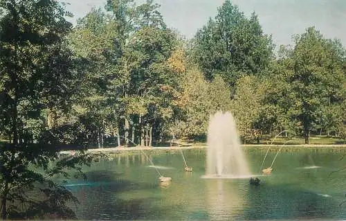 Russia postcard Petrodvorets The fountain of the Sandy pool