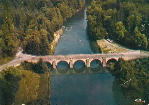 Postcard France Chiny-sur-Semois Le pont Nicolas vue aerienne