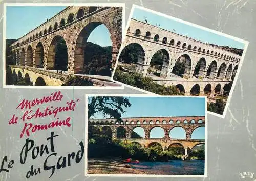 Postcard France La Provence Pont du Gard multi view