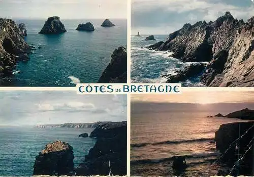 Postcard France Cotes de Bretagne multi view