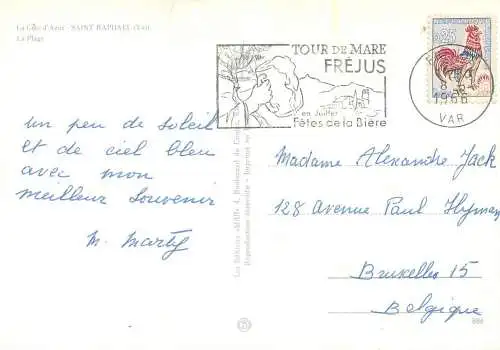 Postcard France Cote d'Azur Saint Raphael Var la Plage