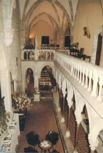 Postcard France Abbaye de Labussiere Hall d'accueil