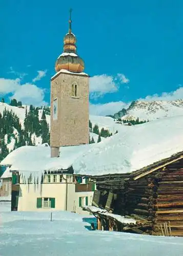 Lech Arlberg Austria winter scenery church picture