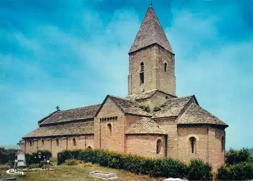 Postcard France Brancion Roman church