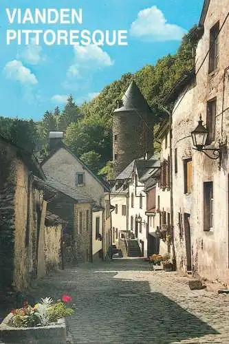 Postcard Luxembourg Vianden picturesque typical architecture