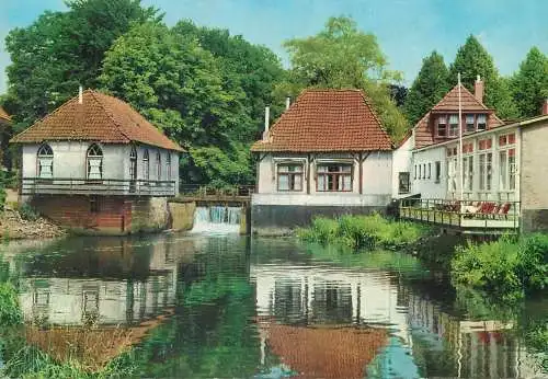Postcard Netherlands Winterswijk watermill den Helder and restaurant De Olliemolle