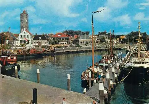 Postcard Netherlands Terschelling harbour scenery