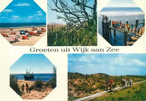 Postcard Netherlands Groeten uit Wijk aan Zee multi view