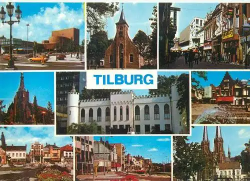 Postcard Netherlands Tilburg multi view