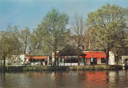 Postcard Netherlands Voorschoten resaturant "De Knip"