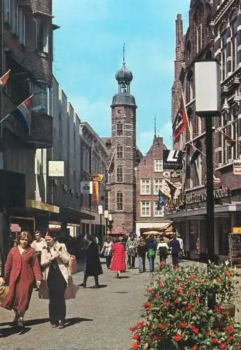 Postcard Netherlands Venlo Vleesstraat met Stadhuis