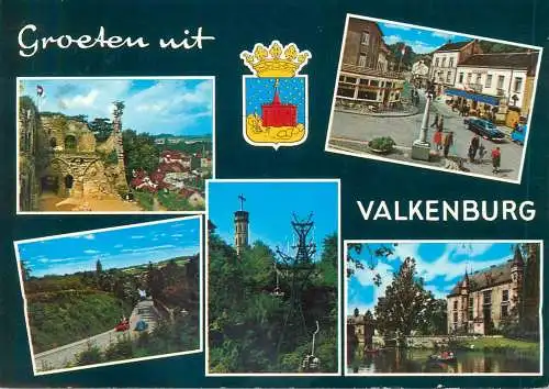 Postcard Netherlands Groeten uit Valkenburg multi view