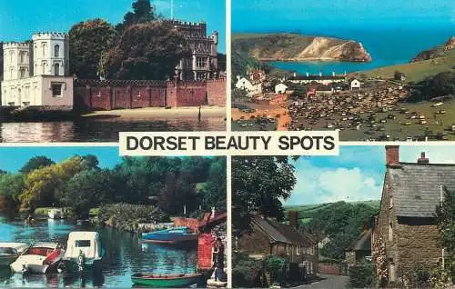 Dorset beauty spots multi views postcard