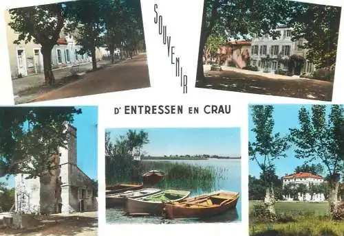 multi view Postcard France souvenir d'Entressan en Crau