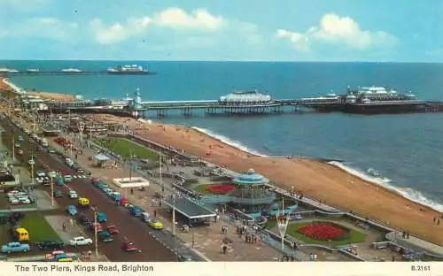 Brighton the two piers Kings Road