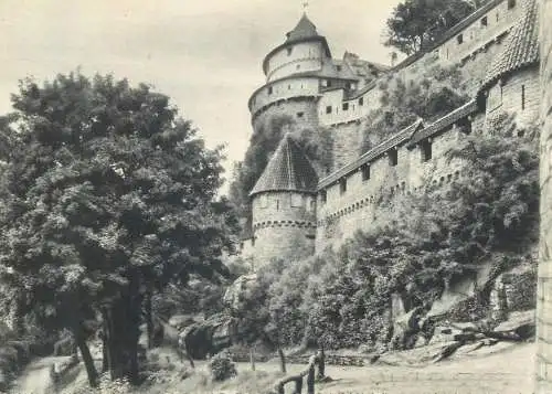 Postcard France Haut Koenigsburg Alsace Tower with double crenelation historical landmark