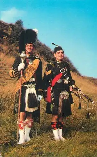 Drum Major and Piper Argyll and Sutherland Highlanders uniforms 1977