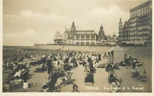 Ostend Oostende Ostende la plage et le Kursal 1929