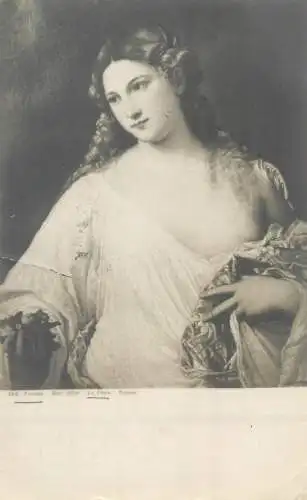 Painting postcard Firenze Uffizi La flora Tiziano