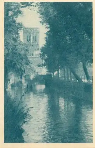 Poland postcard Gdansk Kosciot sw. Katarzyny canal