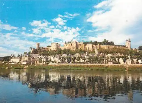 Castle postcard Chinon the castle-walls and the fortified castle from the XIIth 12th century